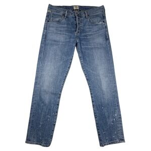 Citizens of Humanity Premium Vintage Straight Leg Bleach Splatter Jeans 29 25‎